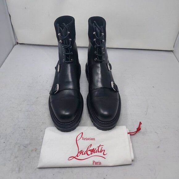 Christian Louboutin MENS Yetito Double Monk Strap Black Boot - Picture 6 of 13
